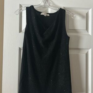 Beautiful Loft sleeveless black sparkly top